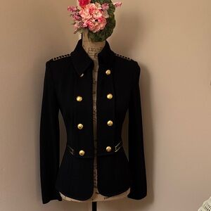 Elegant Black Military-Style Women's Jacket by St John for Neiman Marcus